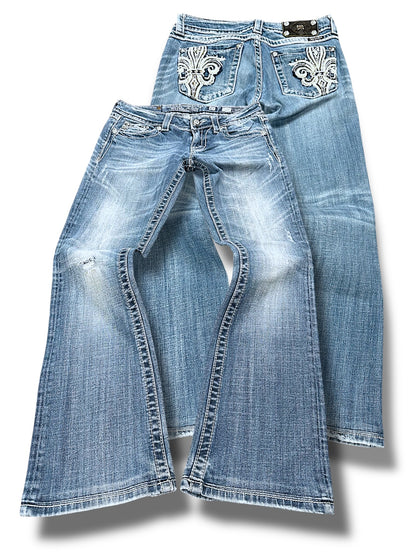 Vintage Miss Me y2k low waist Bootcut Damenjeans (S)