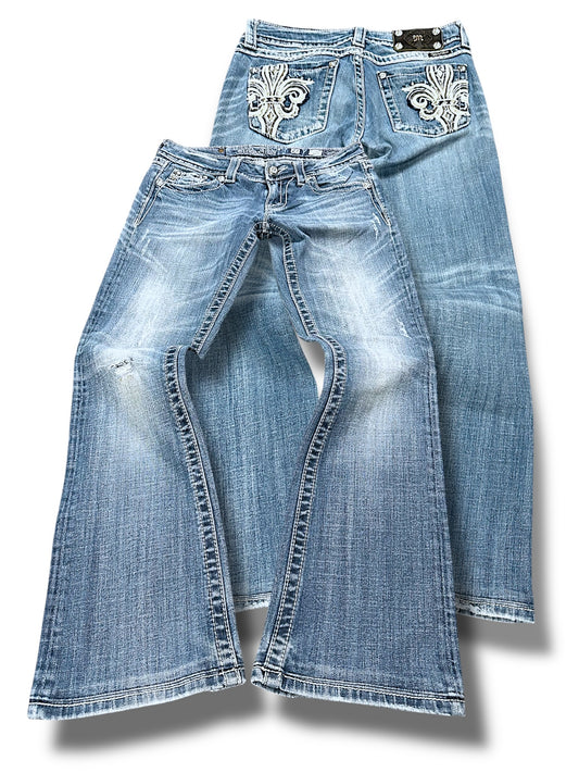 Vintage Miss Me y2k low waist Bootcut Damenjeans (S)