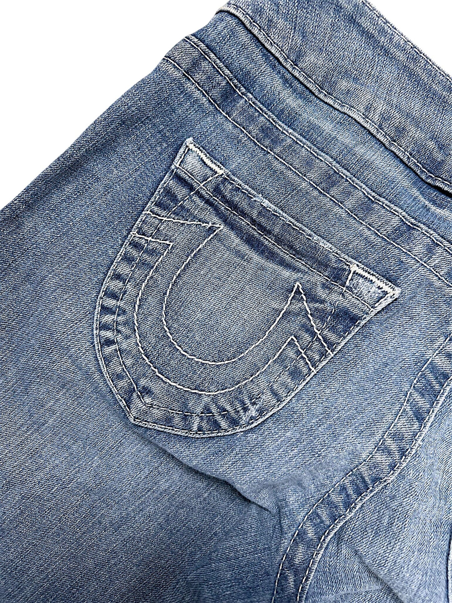 Vintage True Religion Y2K Low Waist Bootcut / Flared Damenjeans (L)