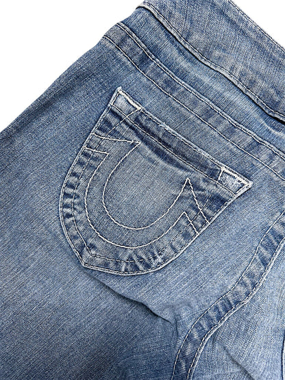 Vintage True Religion Y2K Low Waist Bootcut / Flared Damenjeans (L)