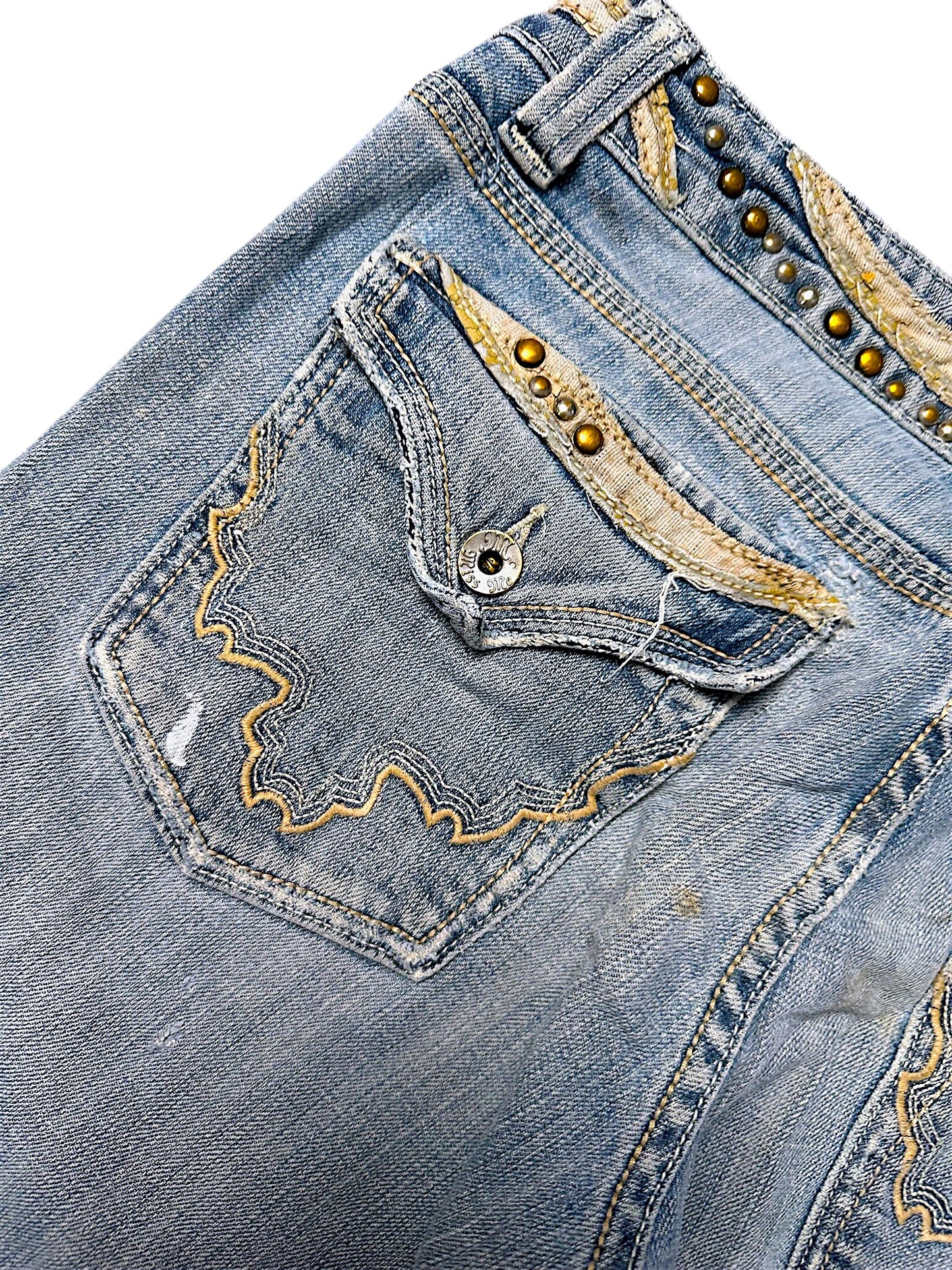 Vintage Miss Me Y2K Low Waist Bootcut / Flared Damenjeans (L)