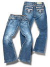 Vintage Rock Revival Mid-Rise Y2K Bootcut / Flared Damenjeans (M)