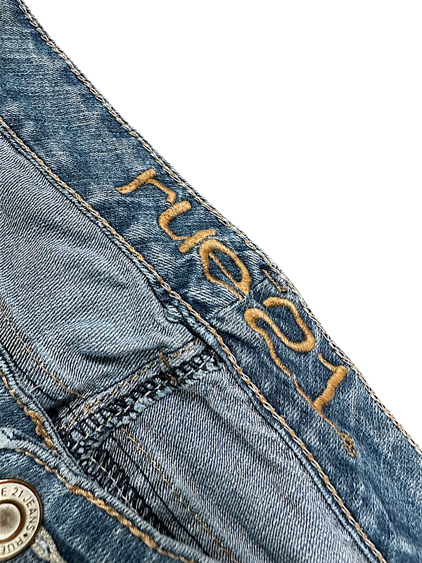 Vintage Embroidery Y2K Bootcut Damenjeans (M)