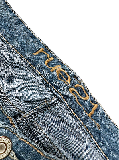 Vintage Embroidery Y2K Bootcut Damenjeans (M)