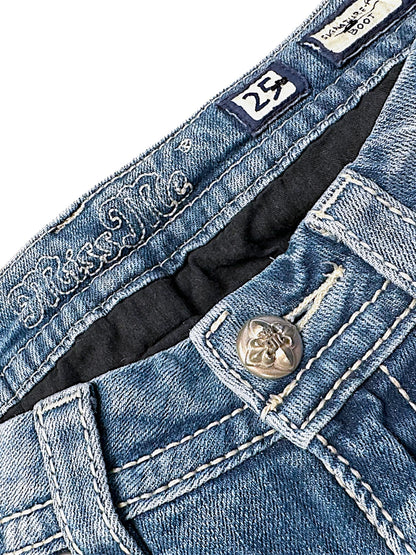 Vintage Miss Me Y2K Low Waist Bootcut Damenjeans (XS)