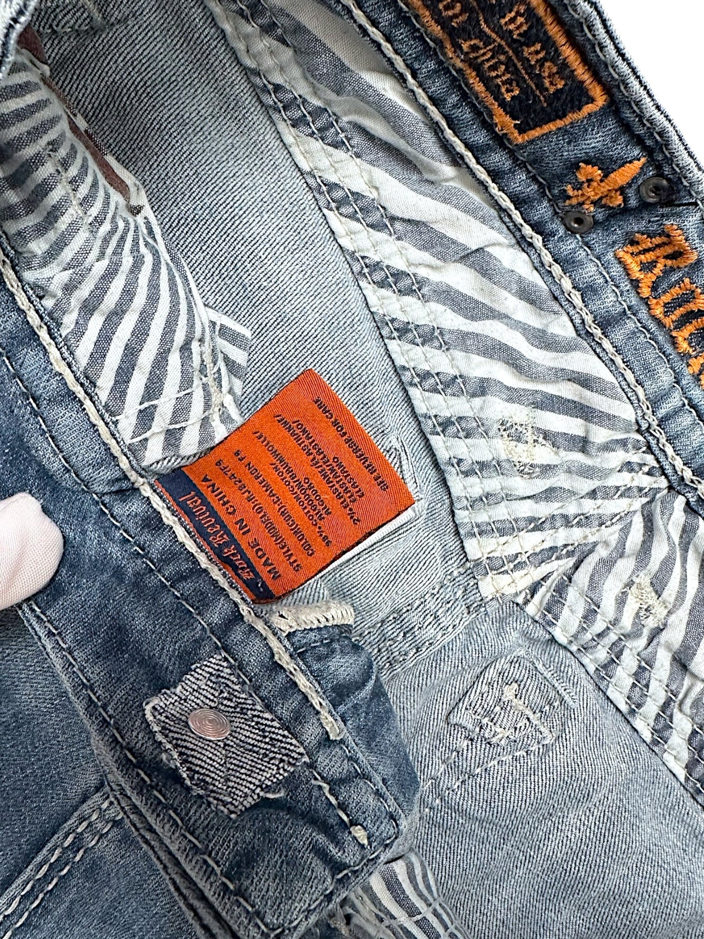 Vintage Rock Revival Y2K Low Waist Bootcut / Flared Damenjeans (S)