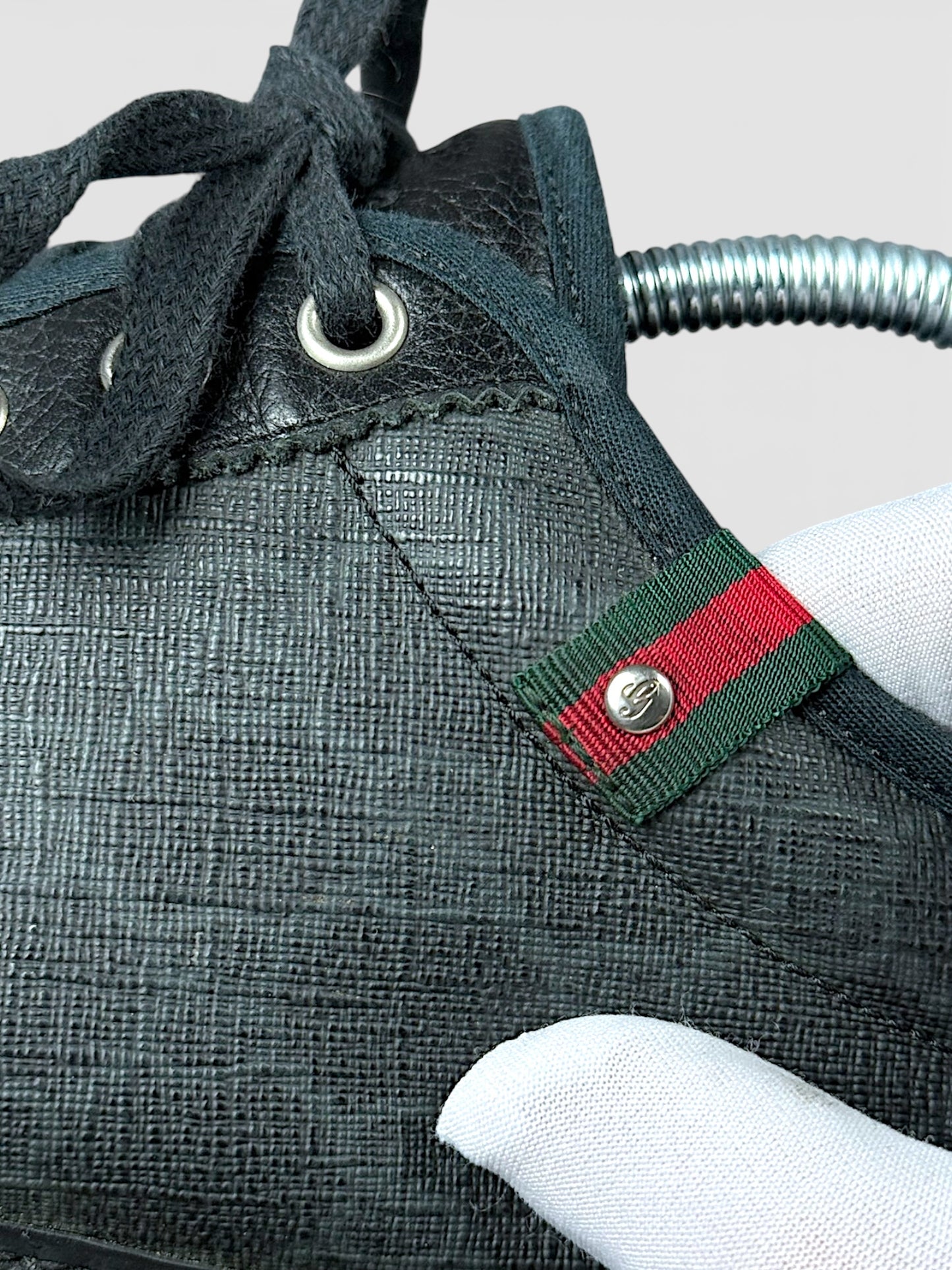 Vintage Gucci Canvas Low-Top Schuhe (42)