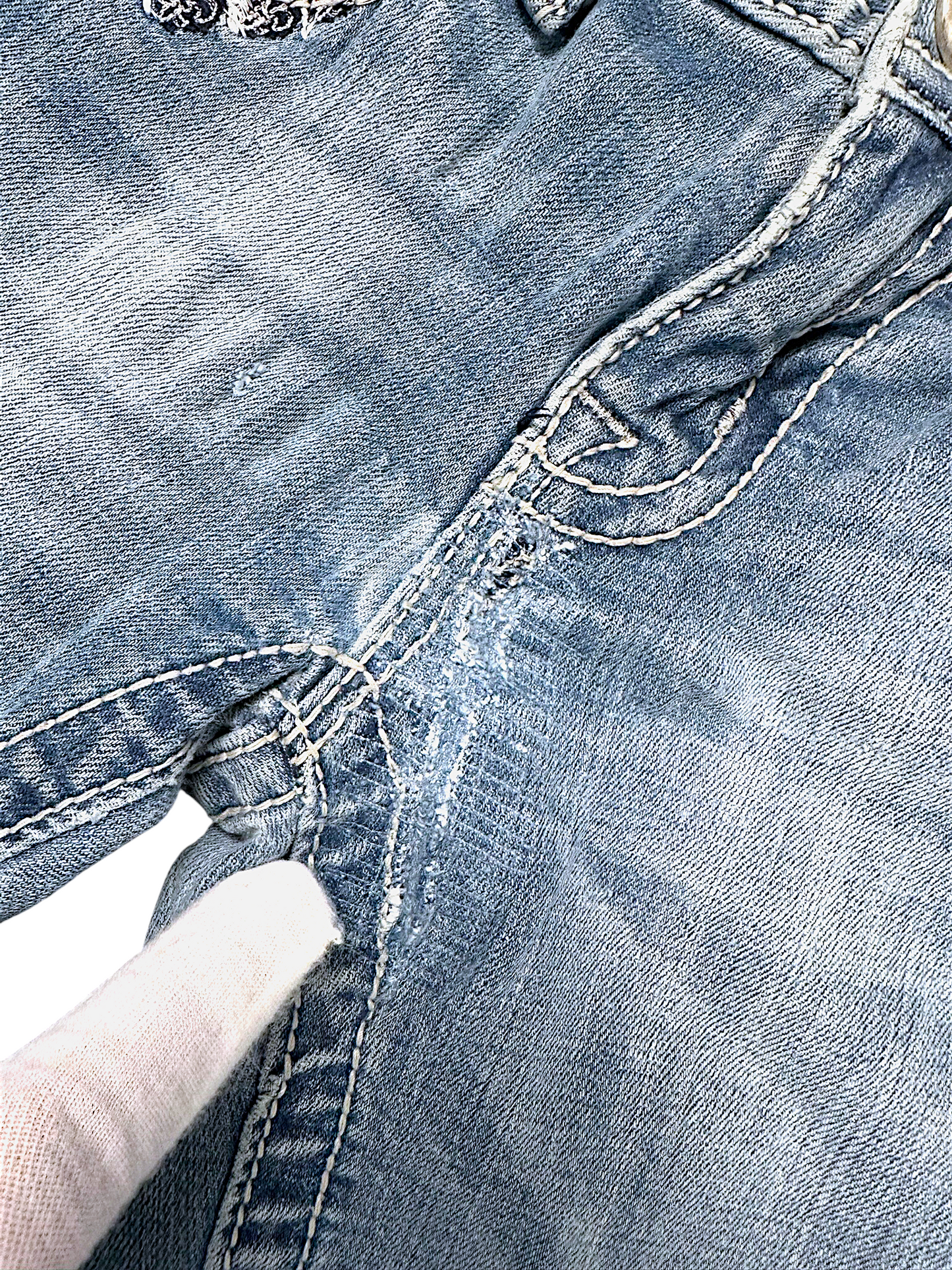 Vintage Miss Me Y2K Low Waist Bootcut Damenjeans (XS)