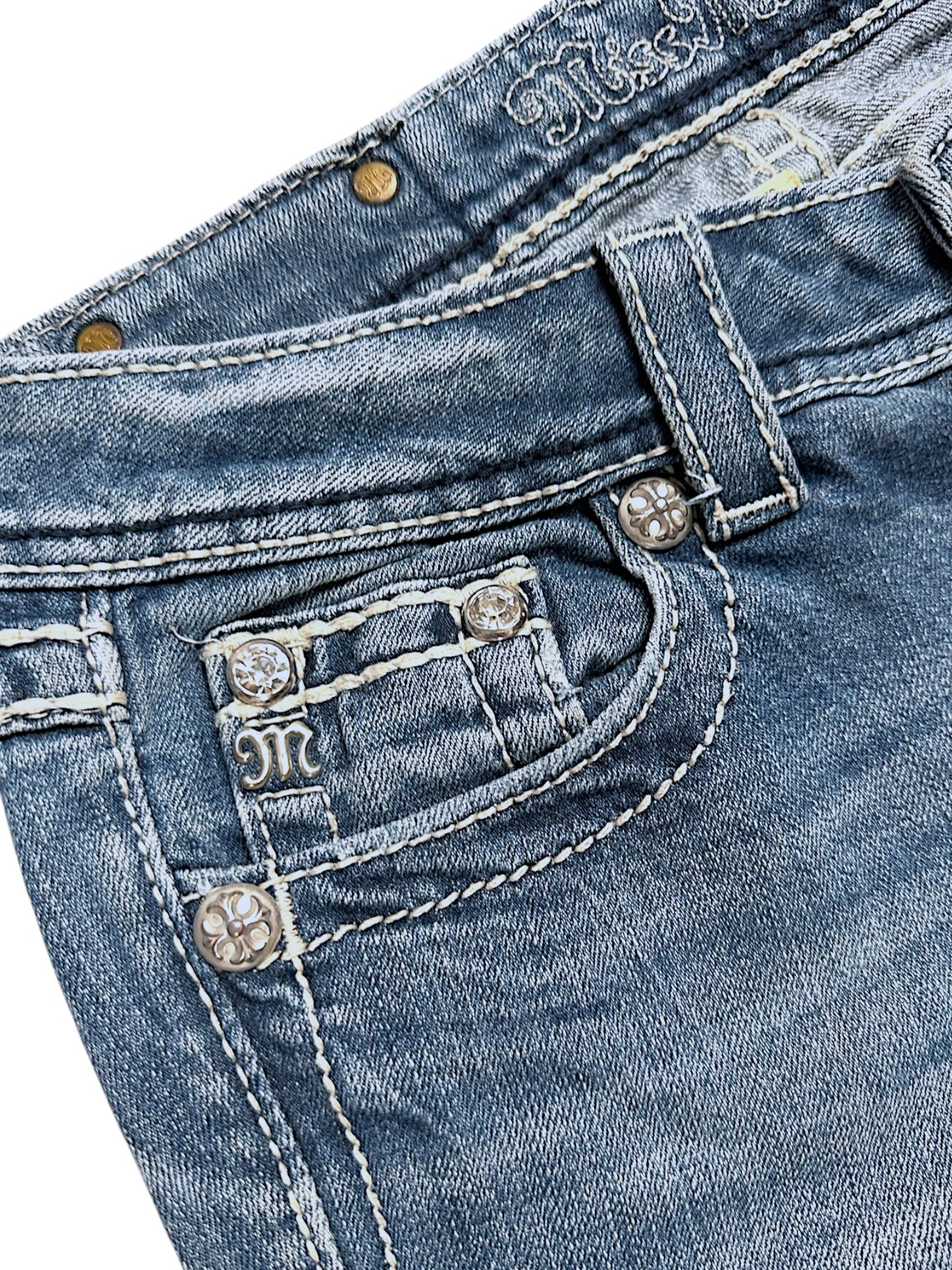 Vintage Miss Me y2k low waist Bootcut Damenjeans (S)