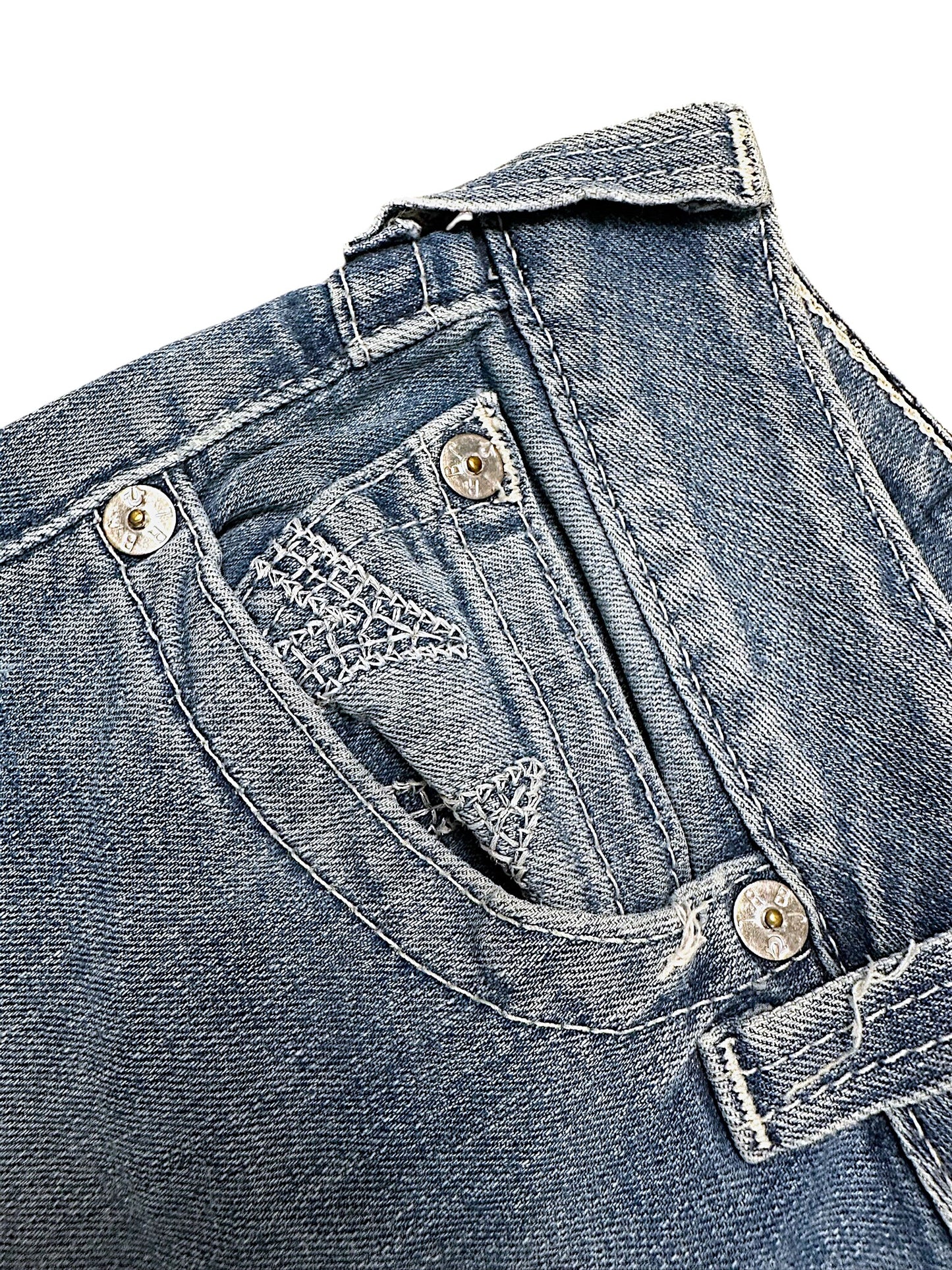Vintage True Religion Y2K Low Waist Bootcut Damenjeans (L)