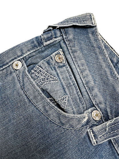 Vintage True Religion Y2K Low Waist Bootcut Damenjeans (L)