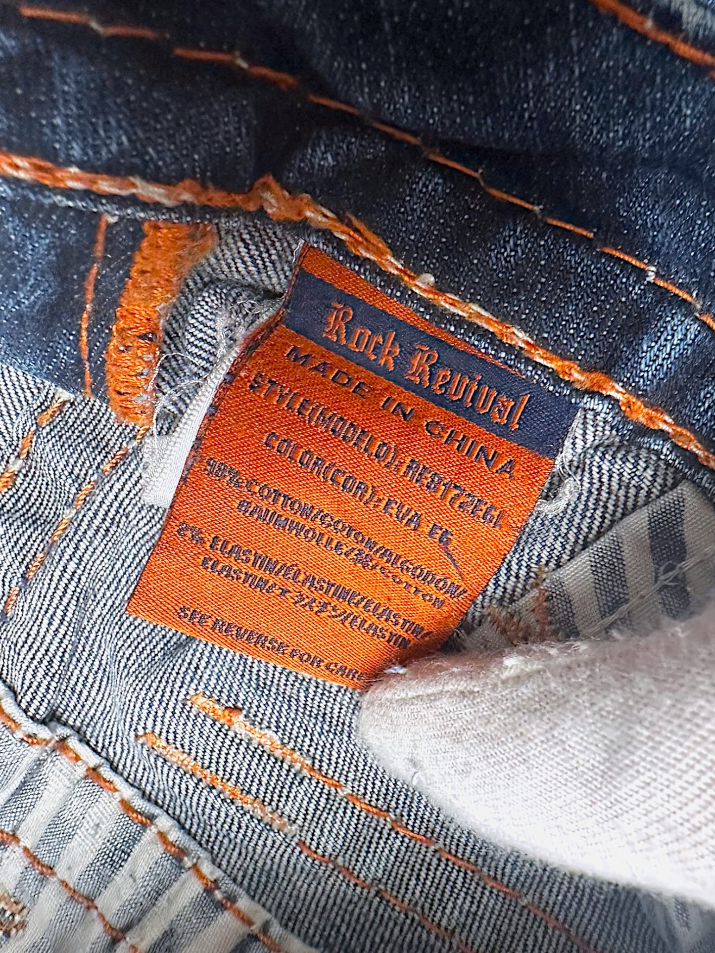 Vintage Rock Revival Y2K Low Waist Bootcut / Flared Damenjeans (M)