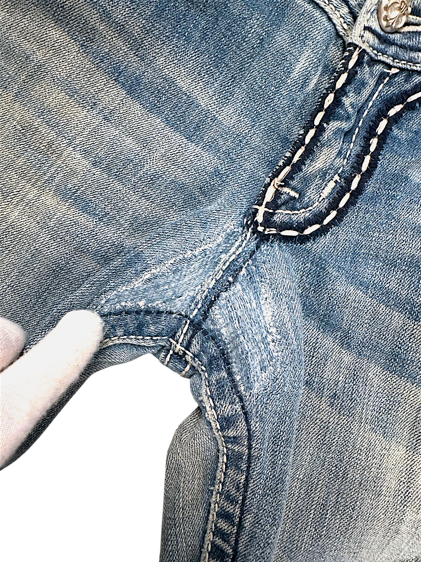 Vintage Miss Me Y2K Low Waist Bootcut Damenjeans (S)