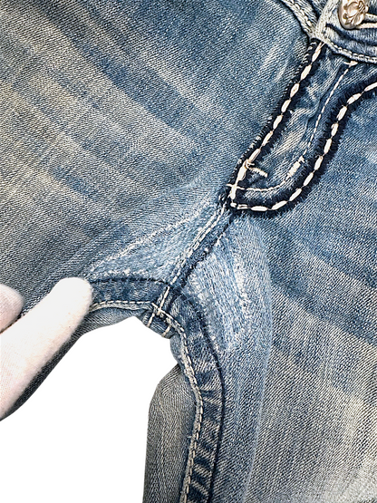 Vintage Miss Me Y2K Low Waist Bootcut Damenjeans (S)