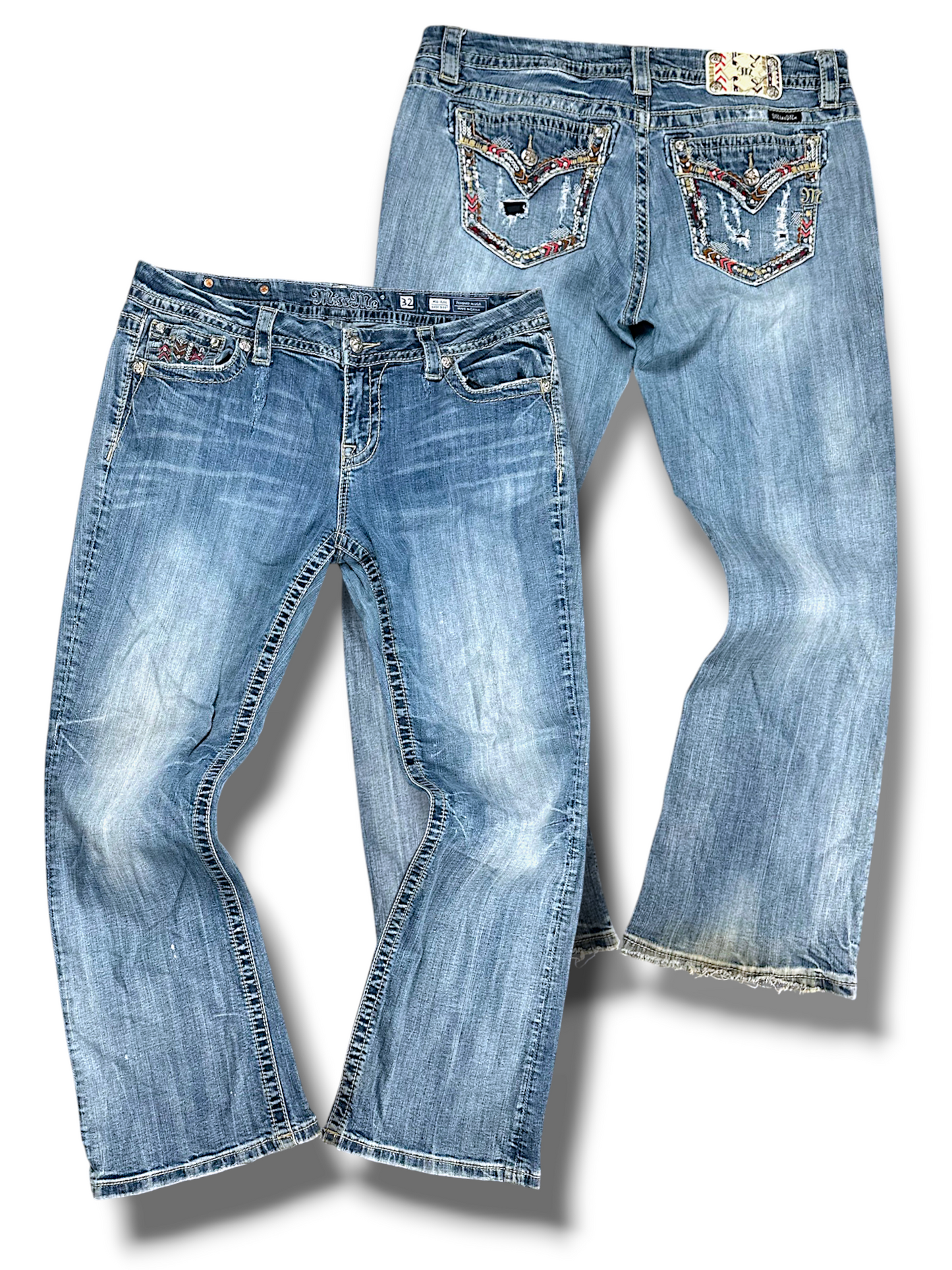 Vintage Miss Me Y2K Flared Damenjeans (L)