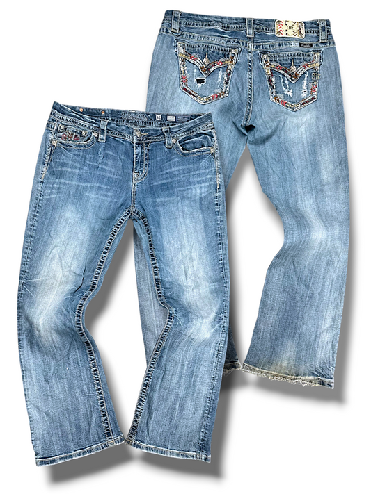 Vintage Miss Me Y2K Flared Damenjeans (L)