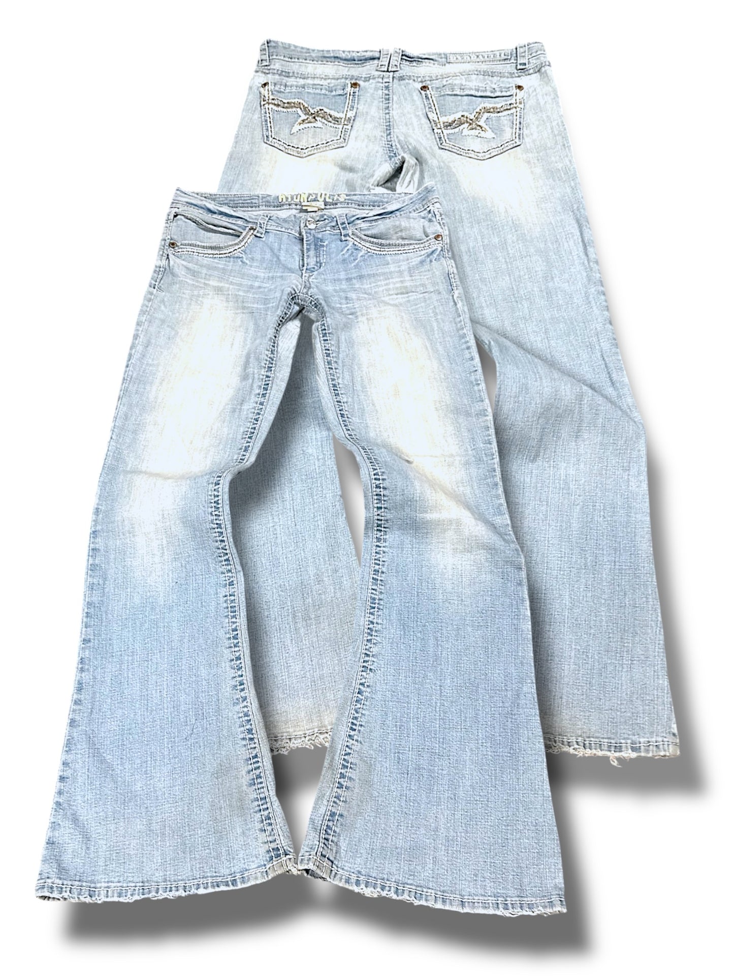 Vintage Y2K Low Waist Bootcut Flared Damenjeans (L)