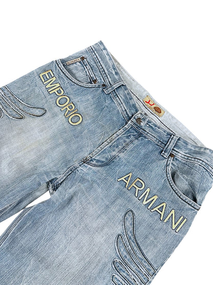 Vintage Armani Y2K Baggy Jeans (L)