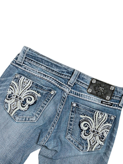 Vintage Miss Me y2k low waist Bootcut Damenjeans (S)