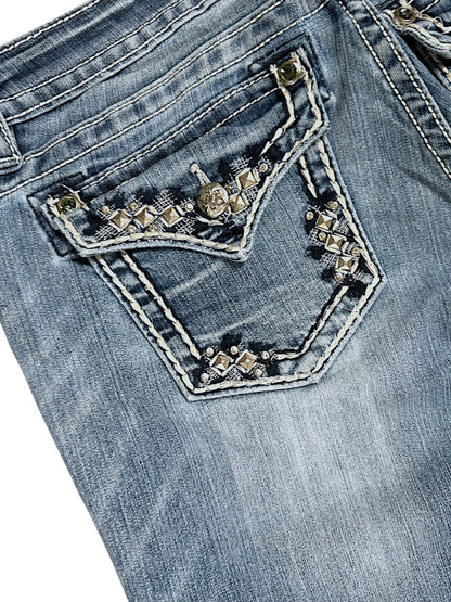 Vintage Miss Me Y2K Low Waist Bootcut / Flared Damenjeans (L)