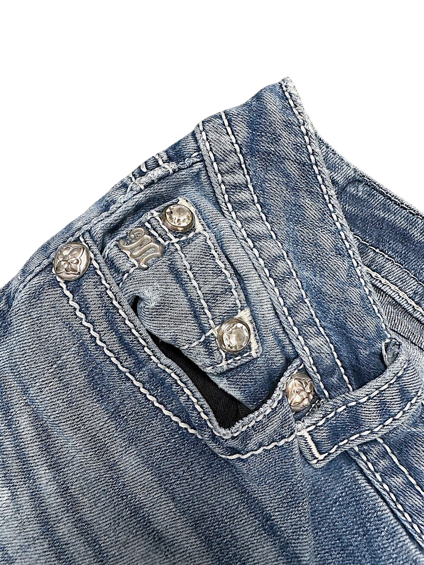 Vintage Miss Me Y2K Low Waist Bootcut Damenjeans (S)