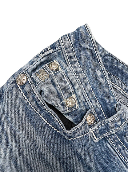 Vintage Miss Me Y2K Low Waist Bootcut Damenjeans (S)