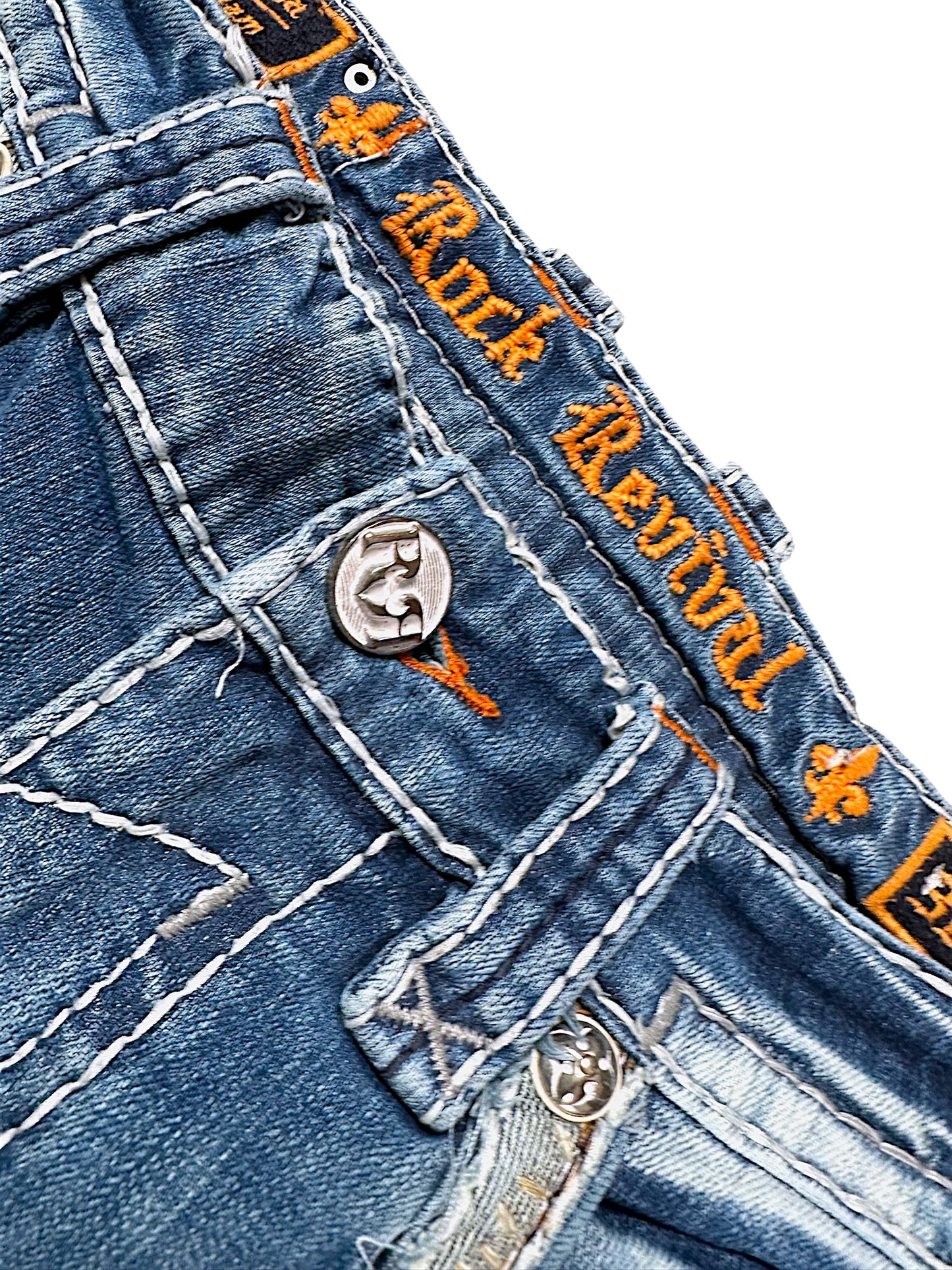 Vintage Rock Revival Y2K Straight Leg Jeans (M)