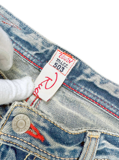 Vintage Edwin Straight Leg Jeans „Miss 503“ (M) – Detailaufnahme 2