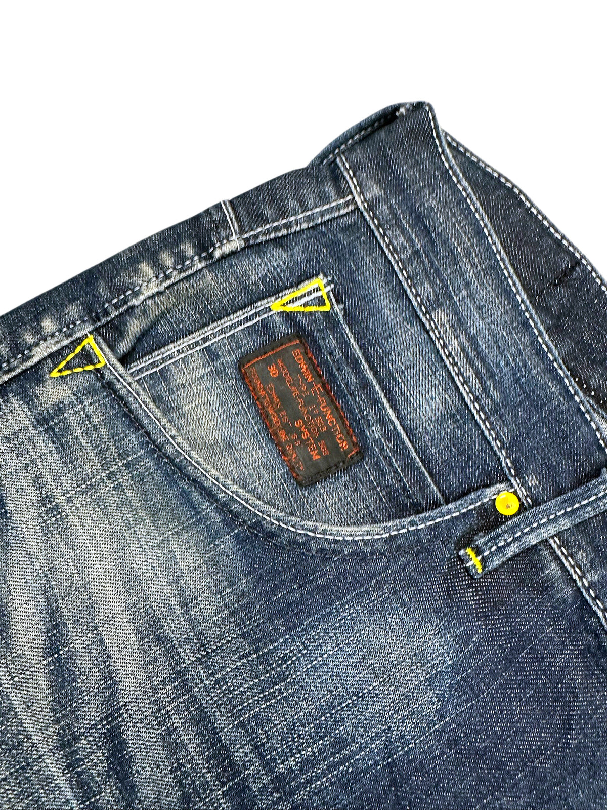 Vintage Edwin Japan Style Straight Leg Jeans „E-Function“ (L) – Detailaufnahme 2