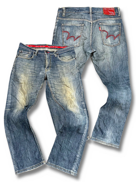 Vintage Edwin Japan Style Straight Leg Jeans „503“ (S) – Vorder- und Rückansicht