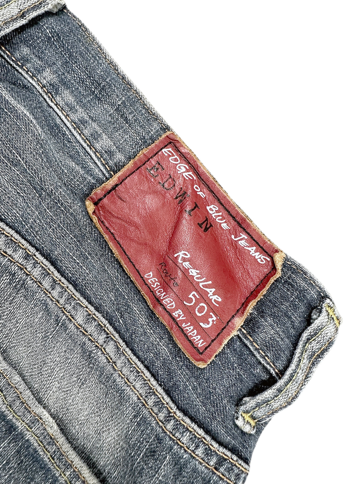 Vintage Edwin Japan Style Straight Leg Jeans „503“ (S) – Detailaufnahme 5