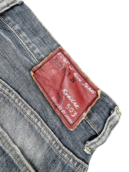 Vintage Edwin Japan Style Straight Leg Jeans „503“ (S) – Detailaufnahme 5