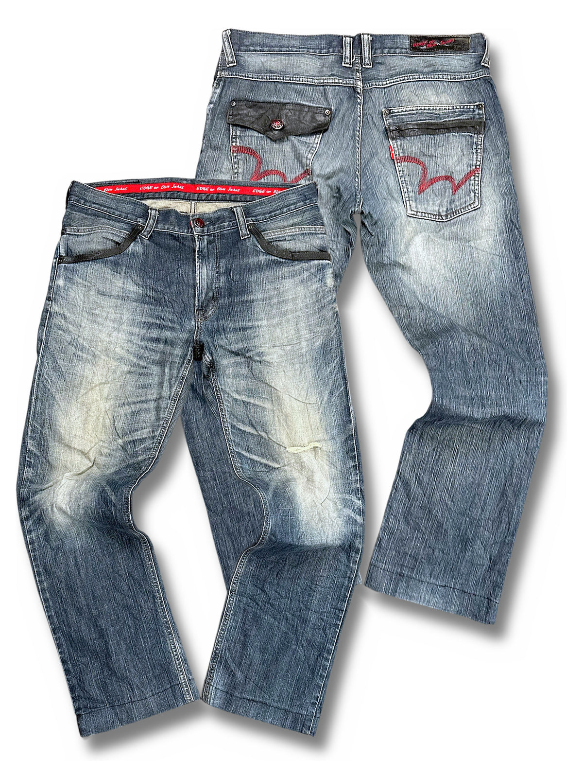 Vintage Edwin Japan Style Straight Leg Jeans (S) – Vorder- und Rückansicht