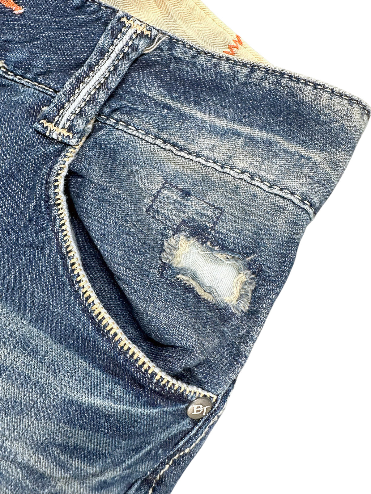 Vintage Edwin Japan Style Y2K Straight Leg Jeans (S) – Detailaufnahme 2