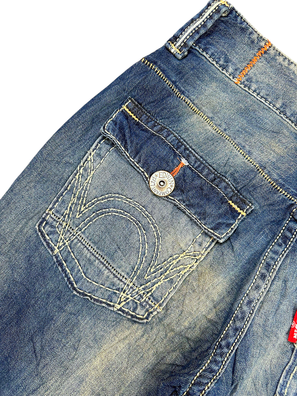Vintage Edwin Japan Style Y2K Straight Leg Jeans (S) – Detailaufnahme 5