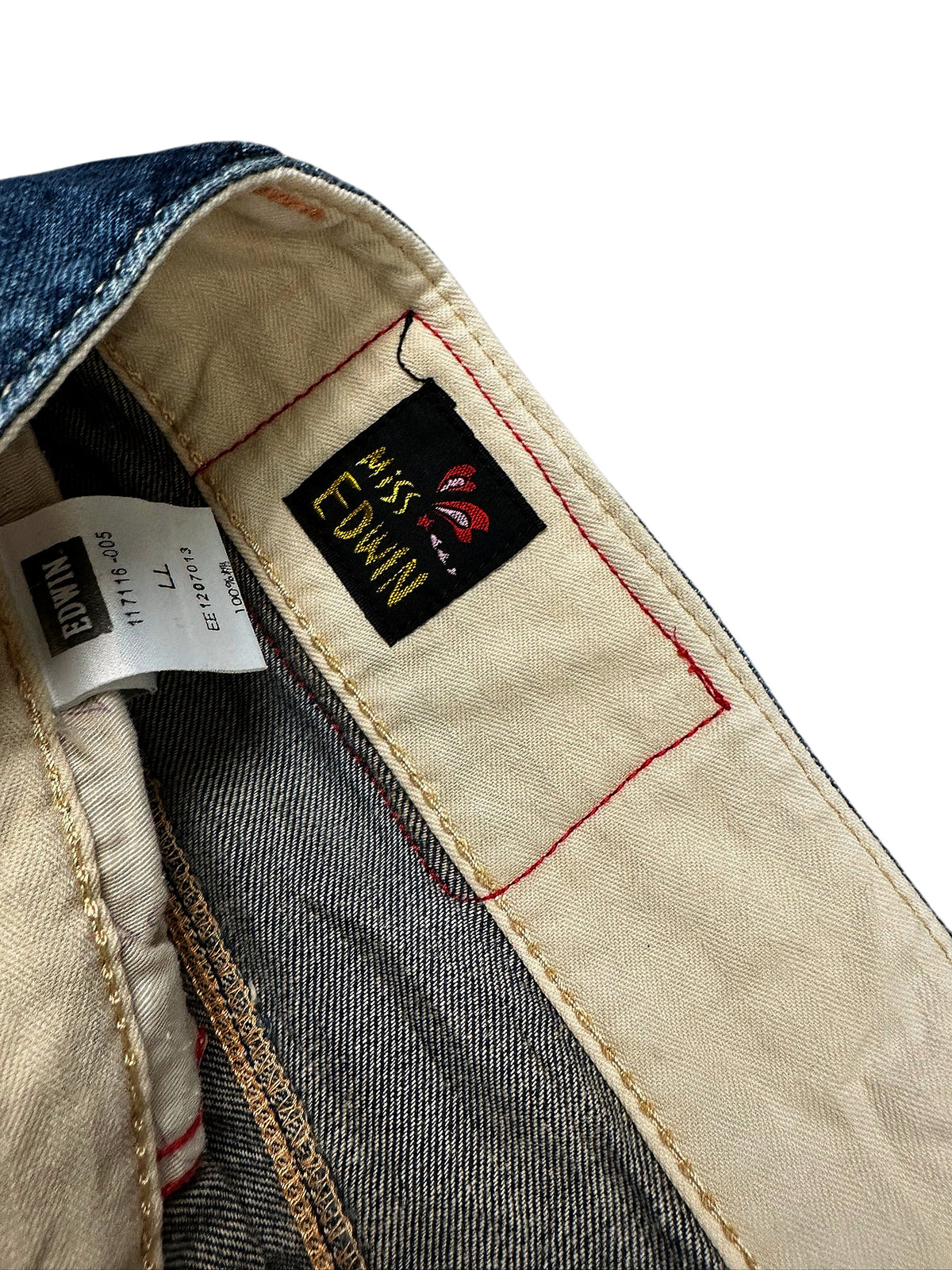 Vintage Edwin Japan Style Y2K Straight Leg Jeans (M) – Detailaufnahme 2