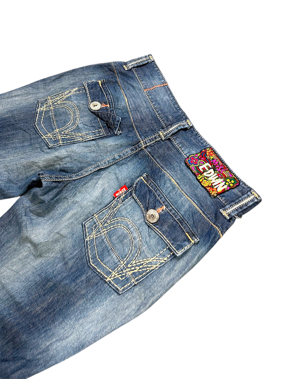 Vintage Edwin Japan Style Y2K Straight Leg Jeans (M) – Detailaufnahme 3