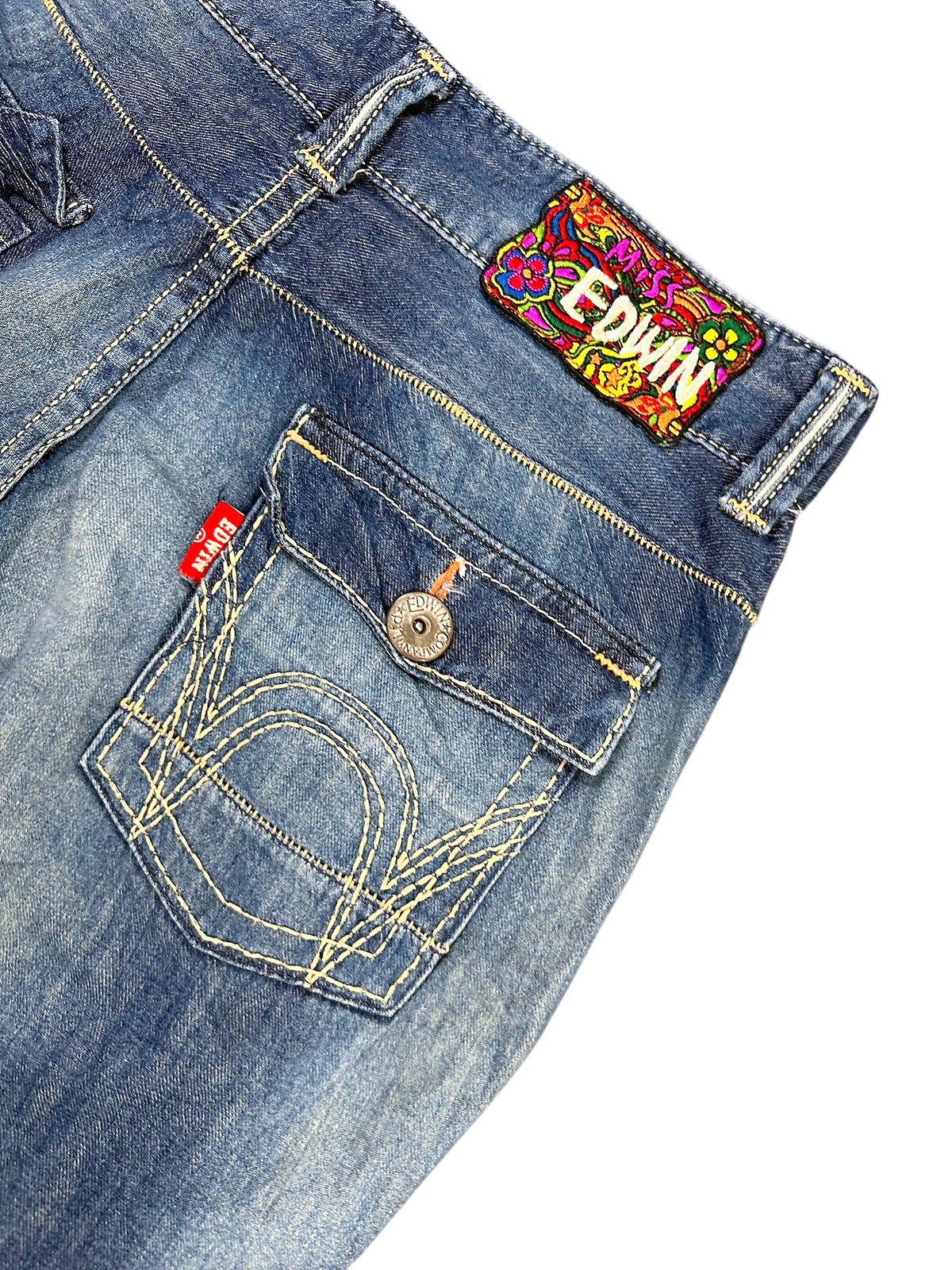 Vintage Edwin Japan Style Y2K Straight Leg Jeans (M) – Detailaufnahme 4