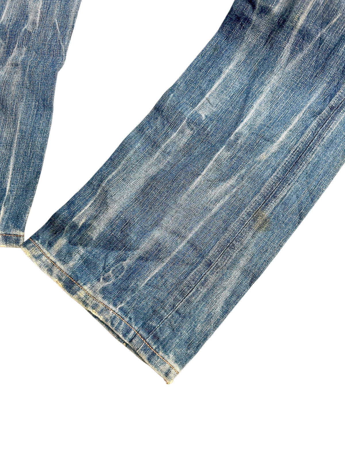 Vintage Edwin Japan Style Y2K Bootcut / Flared Damenjeans „Blue Trip 503“ (L) – Detailaufnahme 2