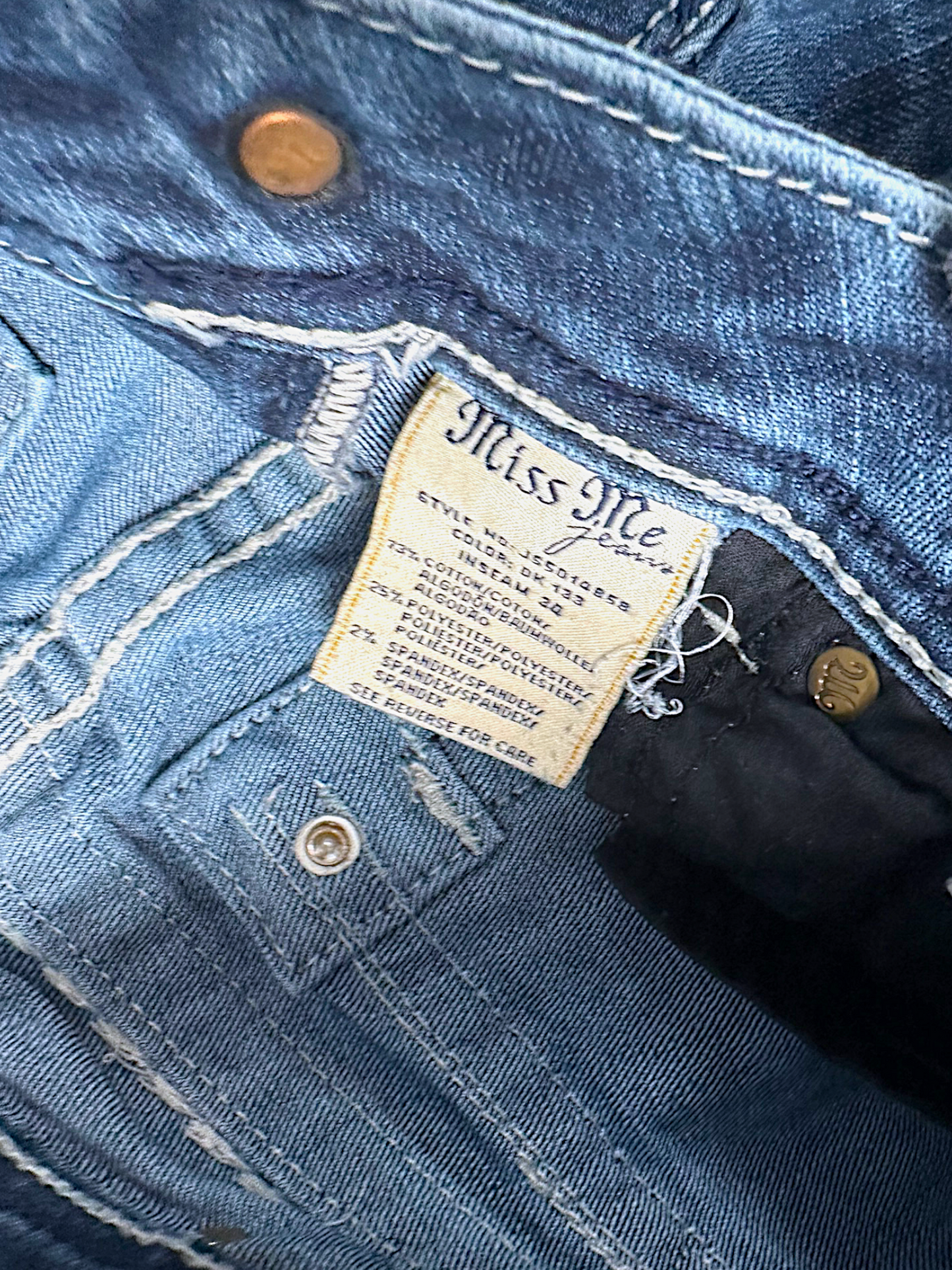 Vintage Miss Me Y2K Low Waist Bootcut / Flared Damenjeans (M)