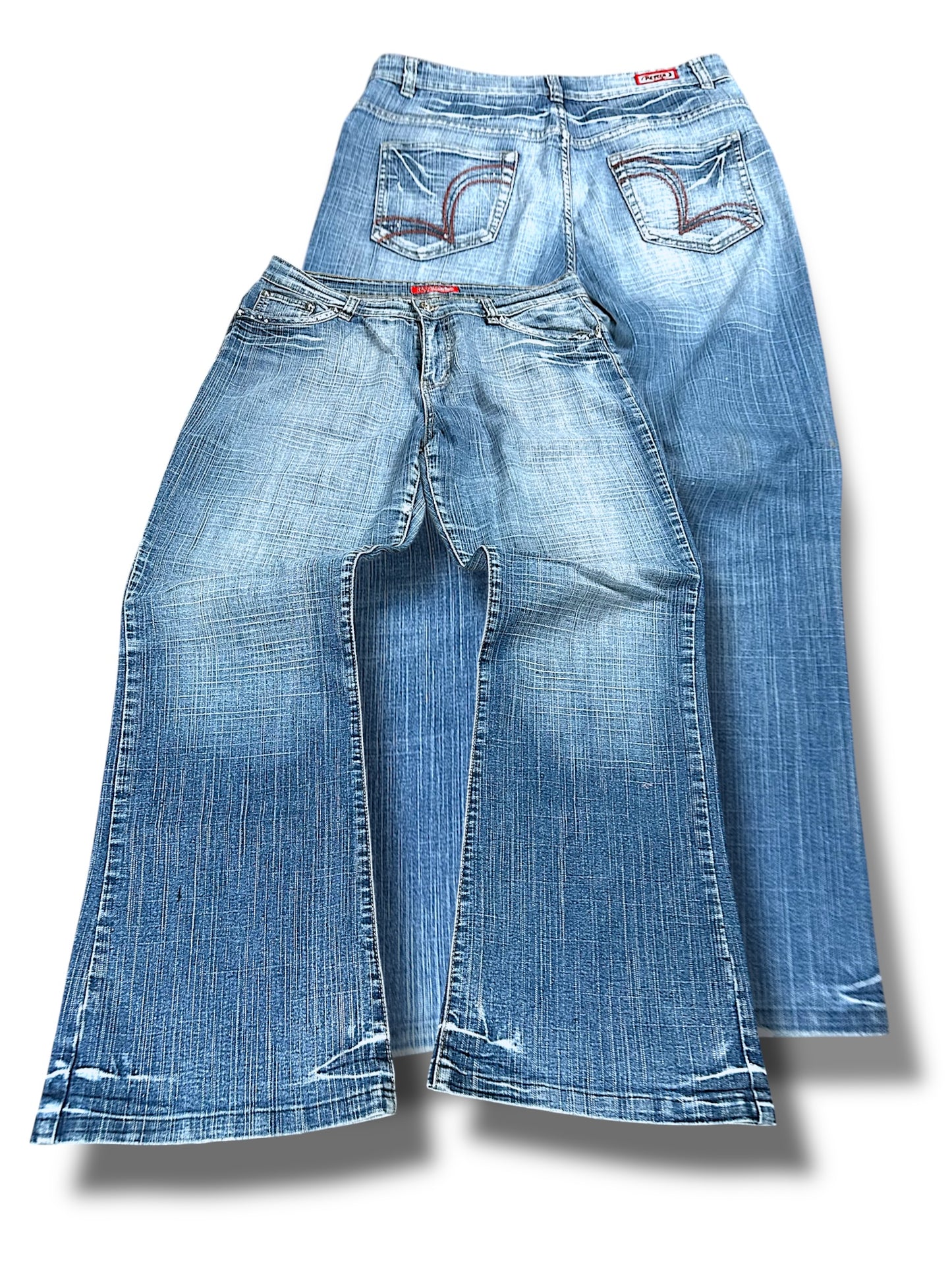 Vintage Revers Y2K Low Waist Bootcut / Flared Damenjeans (M)