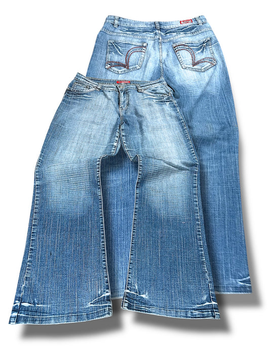 Vintage Revers Y2K Low Waist Bootcut / Flared Damenjeans (M)
