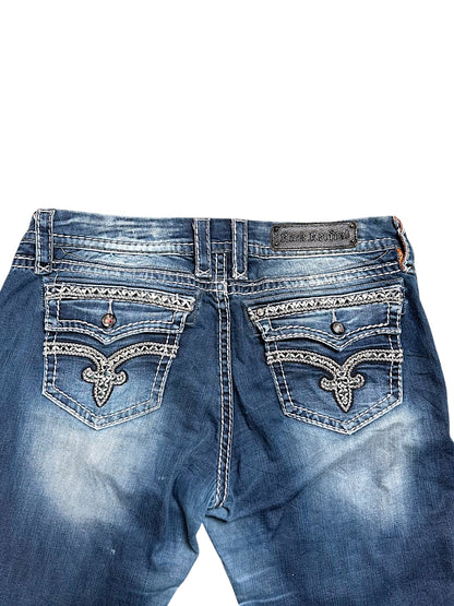 Vintage Rock Revival Y2K Low Waist Bootcut / Flared Damenjeans(M)