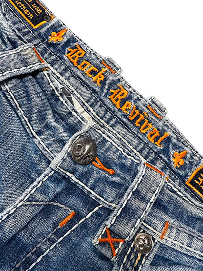 Vintage Rock Revival Y2K Straight Leg Jeans (S)
