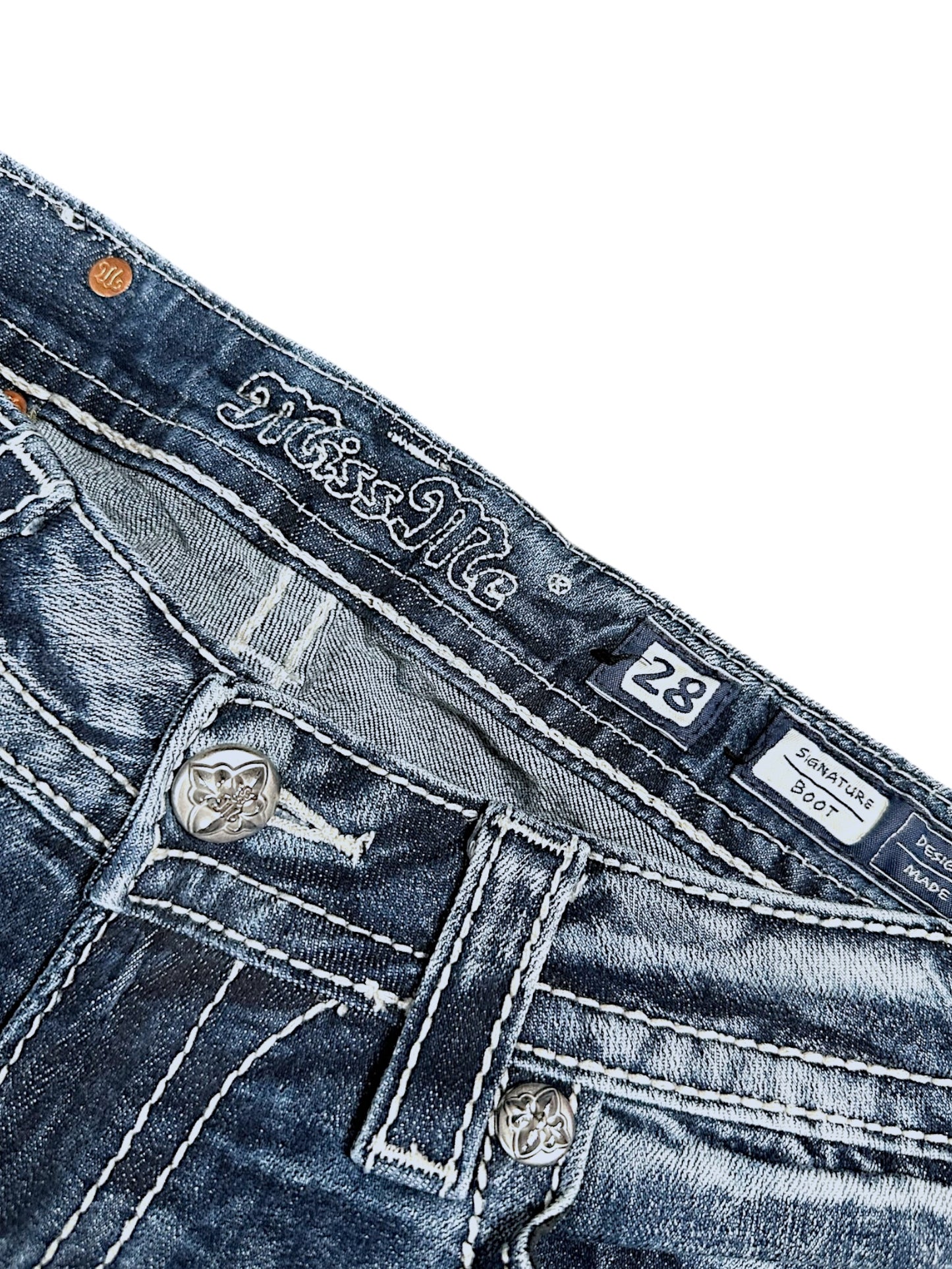 Vintage Miss Me Y2K Low Waist Bootcut / Flared Damenjeans (M)