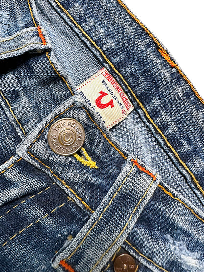 Vintage True Religion Y2K Low Waist Bootcut Damenjeans (M)