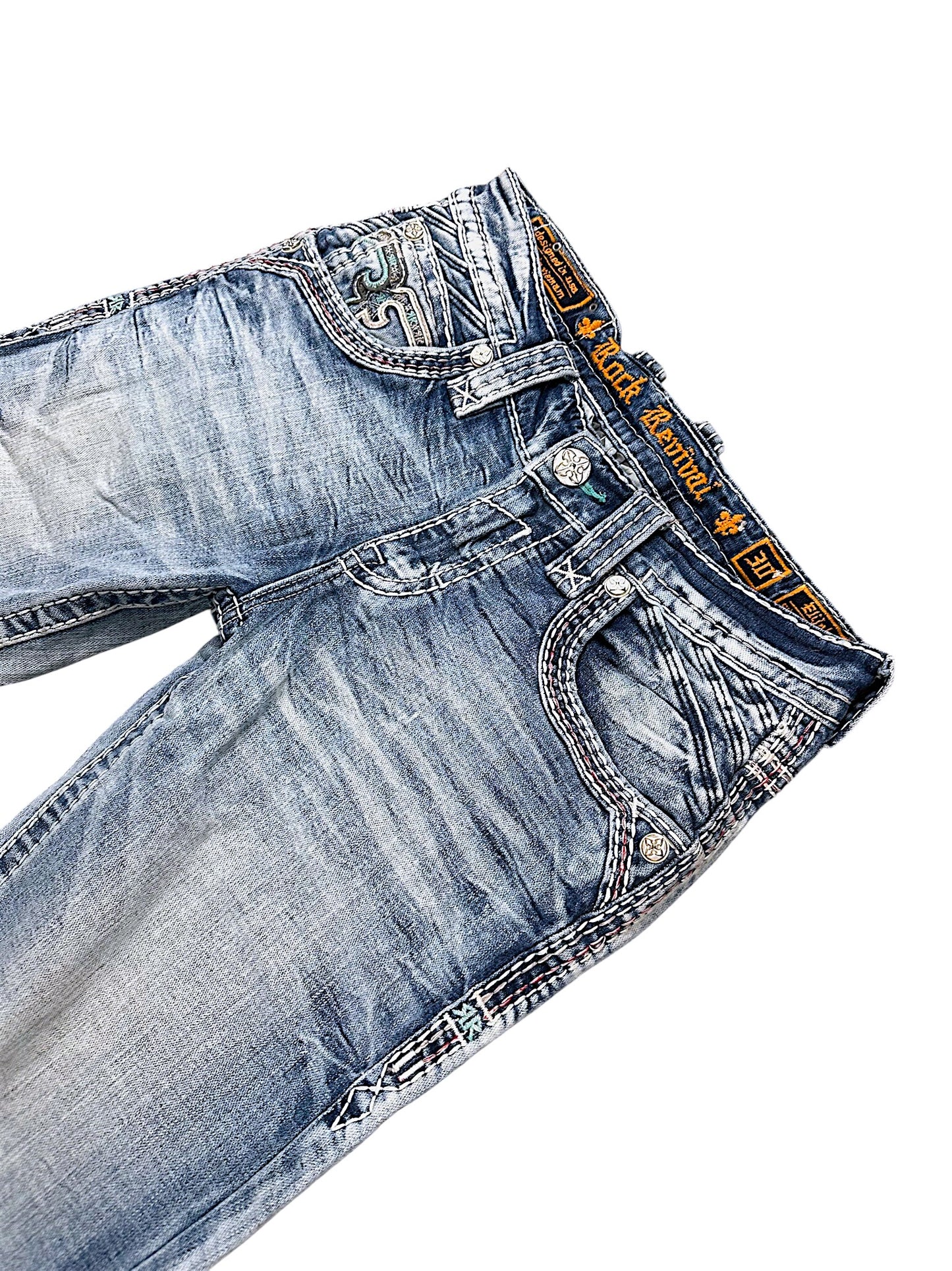 Vintage Rock Revival Y2K Straight Leg Jeans (S)