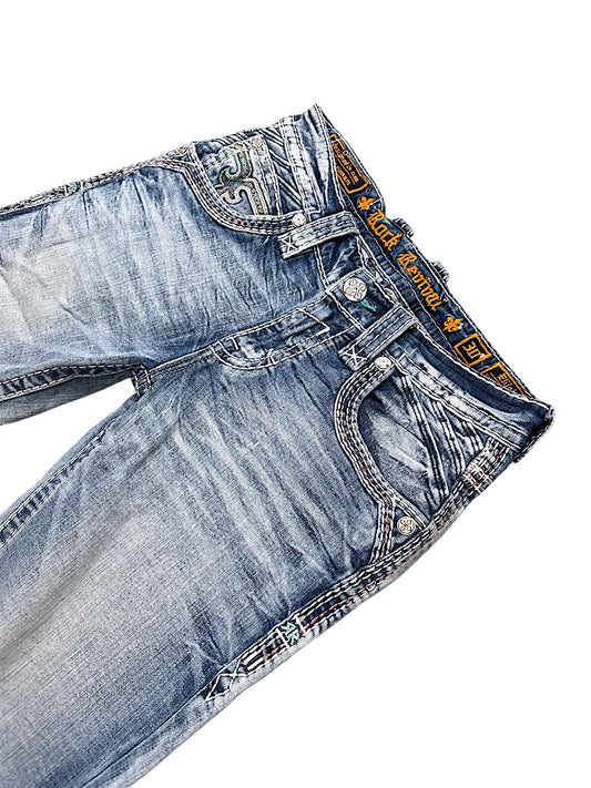 Vintage Rock Revival Y2K Straight Leg Jeans (S)