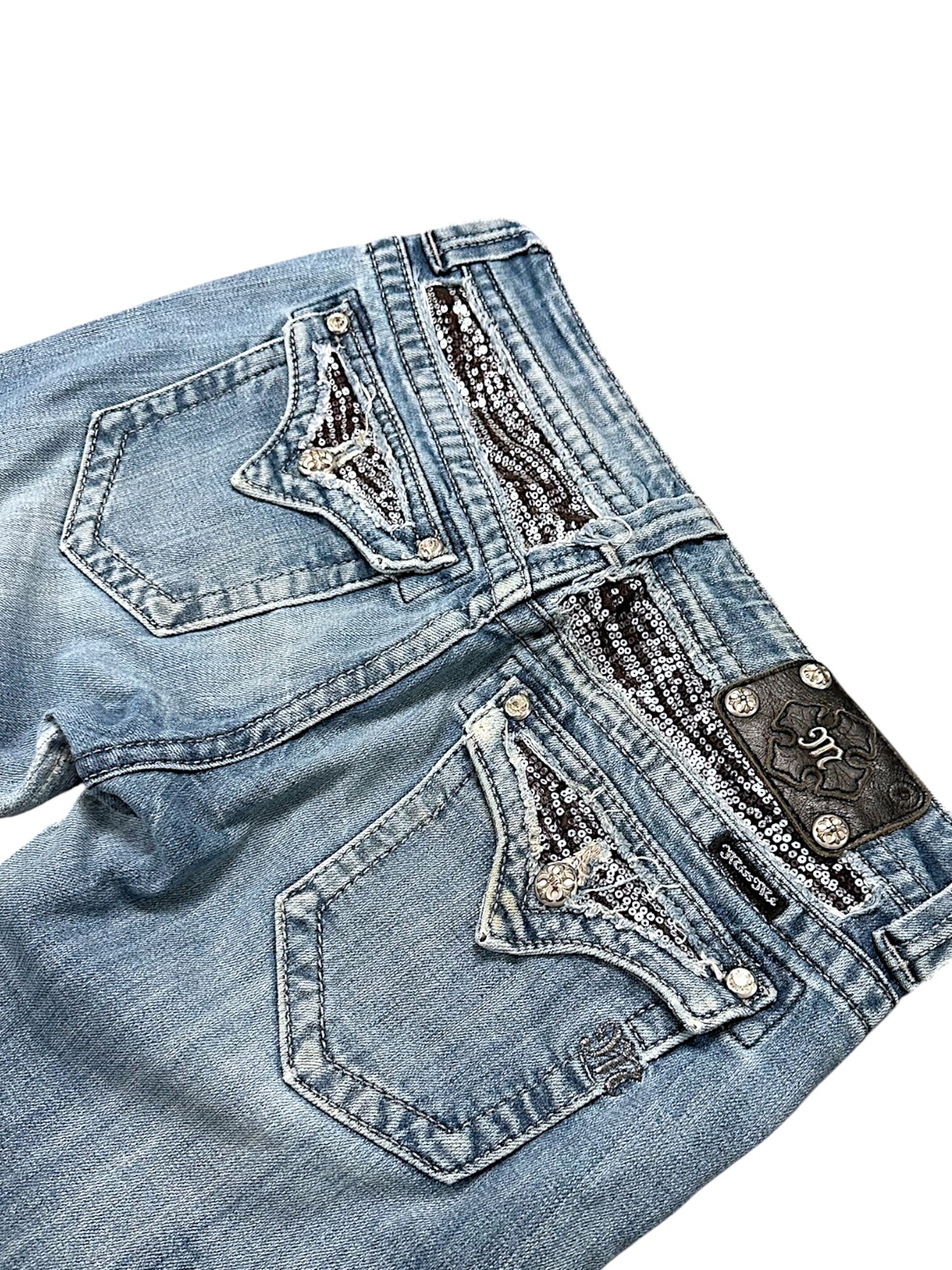 Vintage Miss Me Y2K Low Waist Bootcut / Flared Damenjeans (M)