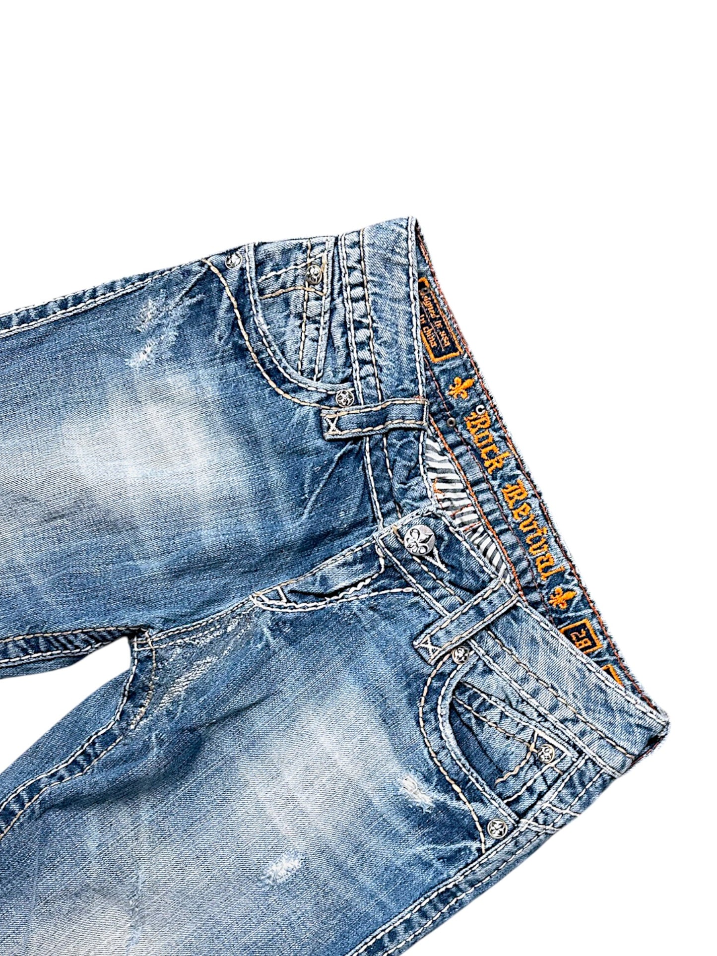 Vintage Rock Revival Y2K Straight Leg Jeans (S)